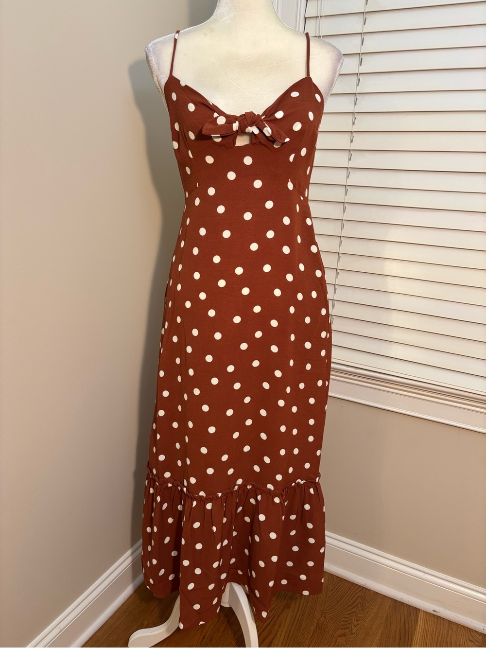 NWT Monteau Polka Dot Maxi Dress